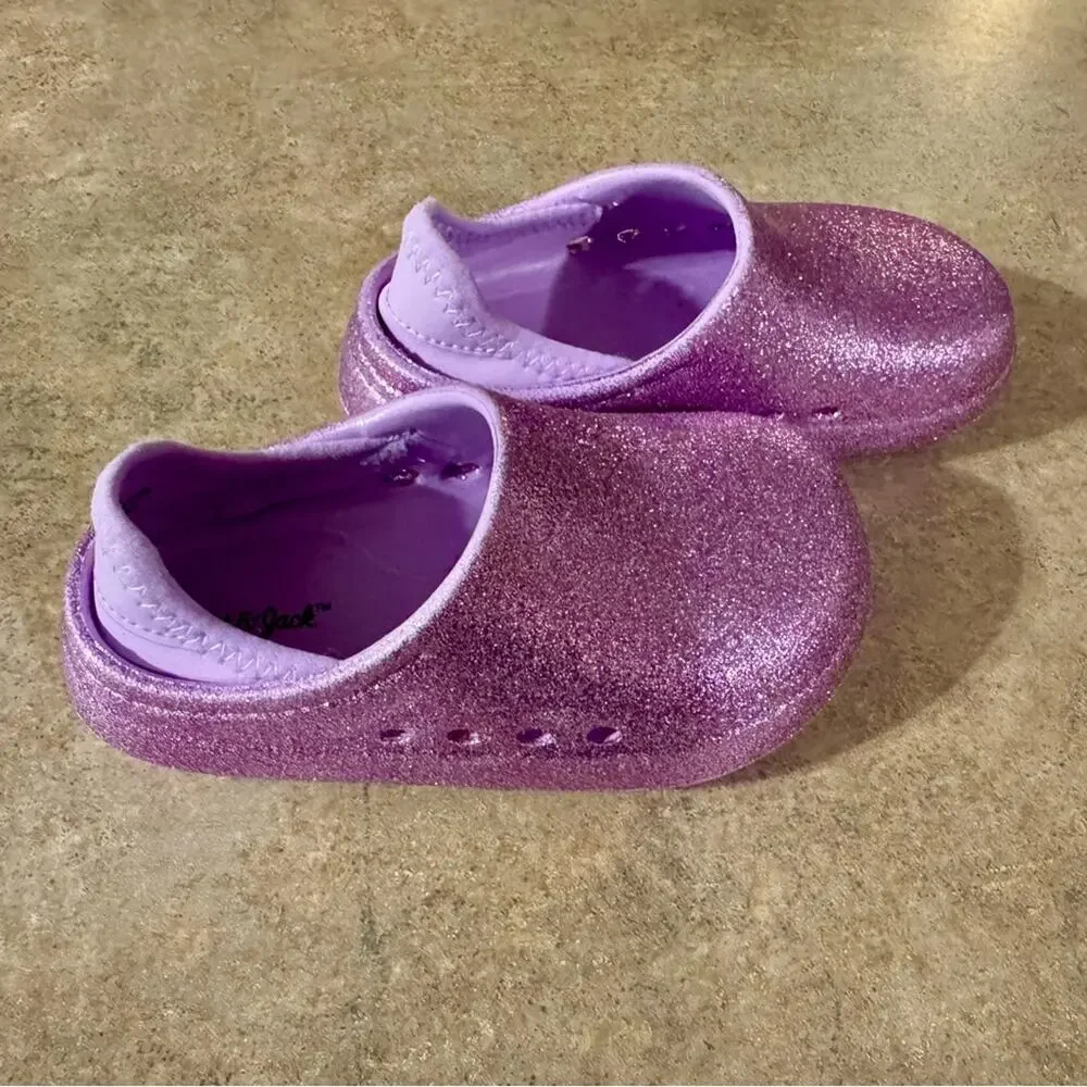 Cat & Jack Adorable, Fun, Sparkle Purple Glitter Toddler Clogs, Size 7 NWOT